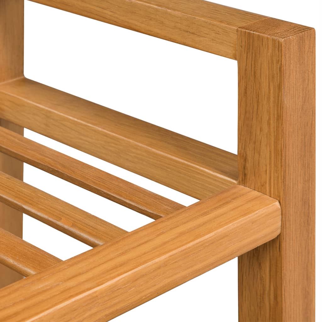 Schoenenrek met 2 schappen 50x27x40 cm massief eikenhout is nu te koop bij PeponiXL, paradijselijk wonen!