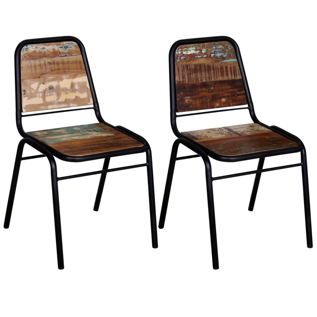 Eetkamerstoelen 2 st massief gerecycled hout is nu te koop bij PeponiXL, paradijselijk wonen!