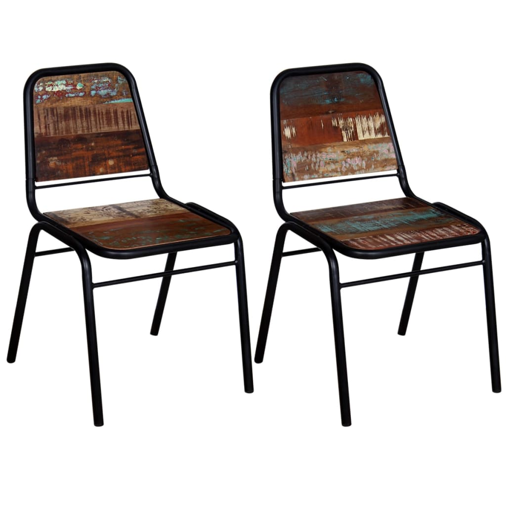 Eetkamerstoelen 2 st massief gerecycled hout is nu te koop bij PeponiXL, paradijselijk wonen!