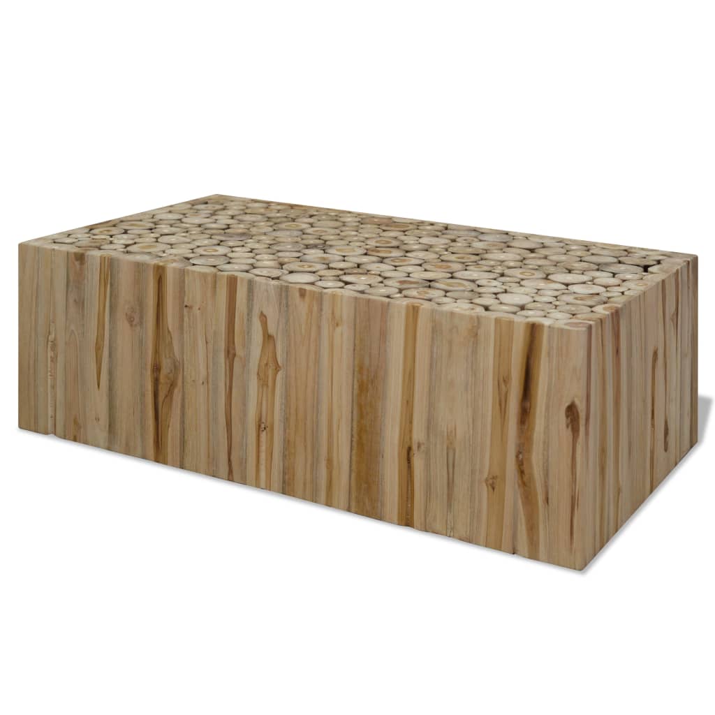 Salontafel 90x50x30 cm echt teakhout is nu te koop bij PeponiXL, paradijselijk wonen!
