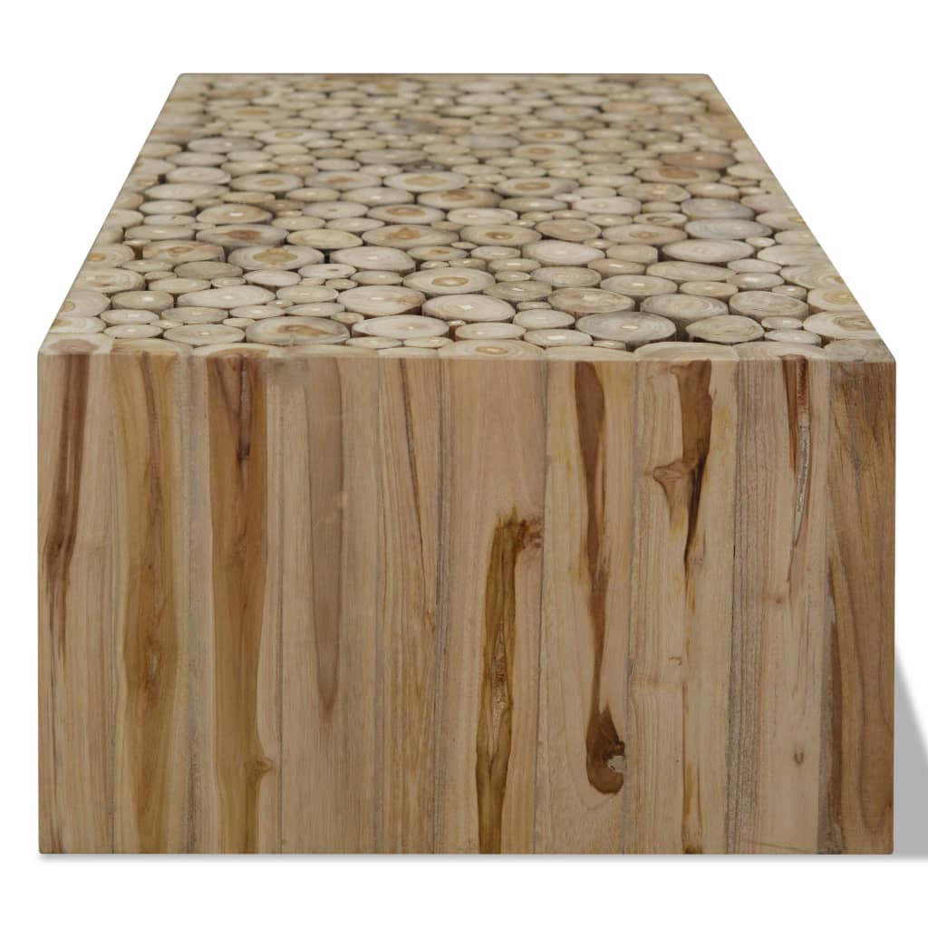 Salontafel 90x50x30 cm echt teakhout is nu te koop bij PeponiXL, paradijselijk wonen!
