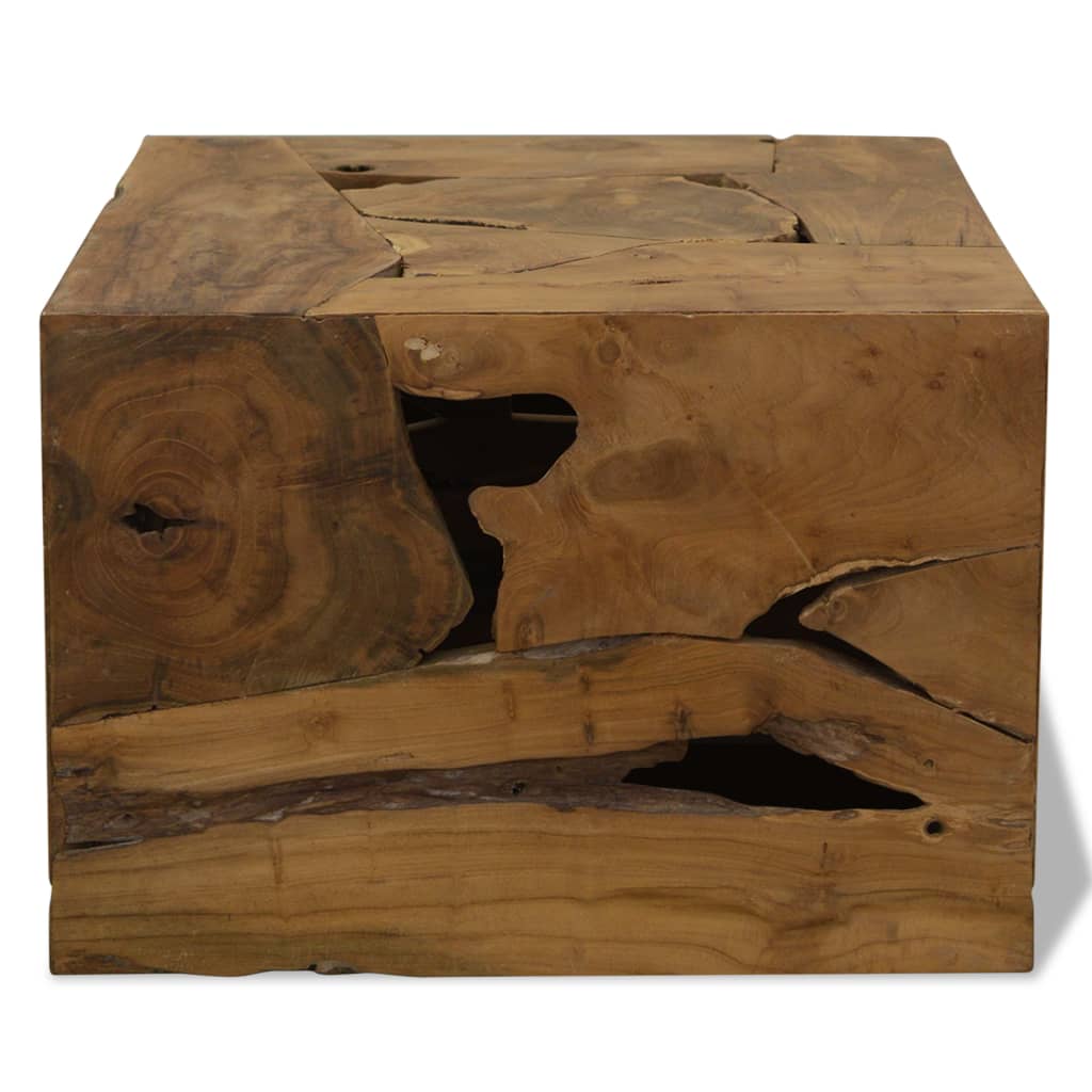 Salontafel 50x50x35 cm echt teakhout bruin is nu te koop bij PeponiXL, paradijselijk wonen!