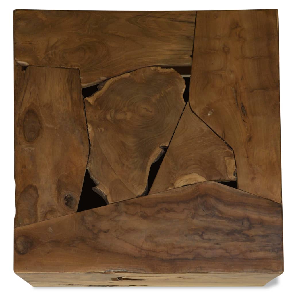 Salontafel 50x50x35 cm echt teakhout bruin is nu te koop bij PeponiXL, paradijselijk wonen!