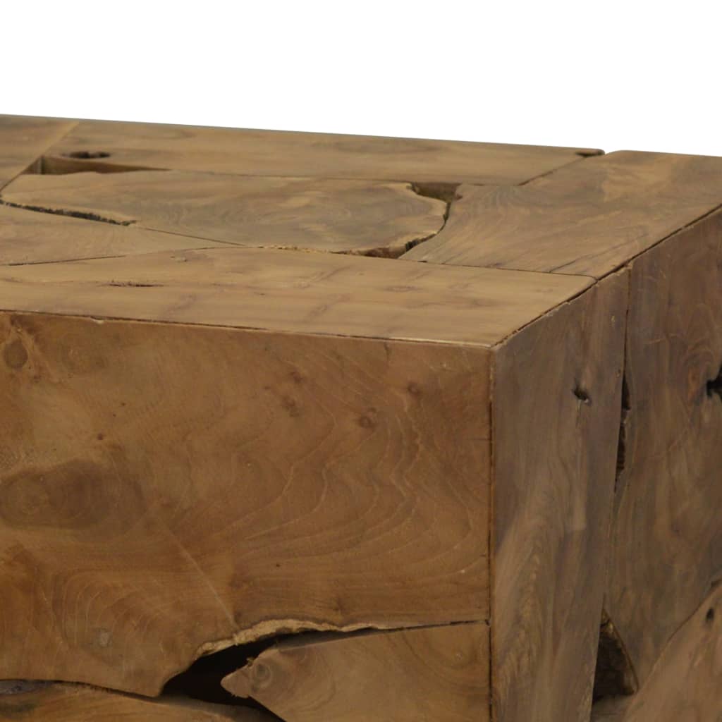 Salontafel 50x50x35 cm echt teakhout bruin is nu te koop bij PeponiXL, paradijselijk wonen!