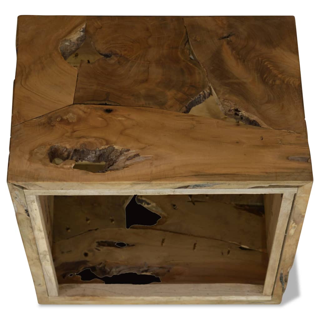 Salontafel 50x50x35 cm echt teakhout bruin is nu te koop bij PeponiXL, paradijselijk wonen!