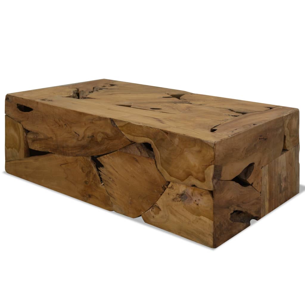 Salontafel 90x50x30 cm echt teakhout bruin is nu te koop bij PeponiXL, paradijselijk wonen!