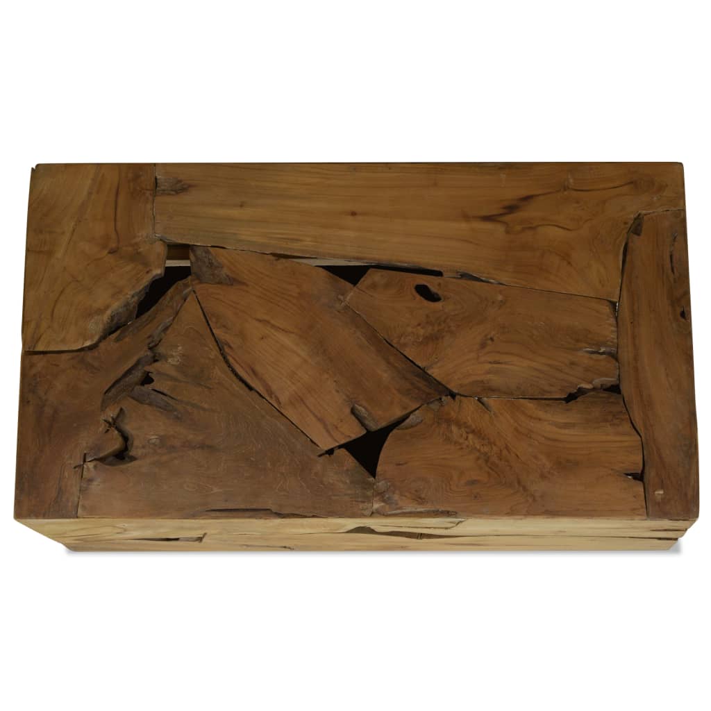Salontafel 90x50x30 cm echt teakhout bruin is nu te koop bij PeponiXL, paradijselijk wonen!