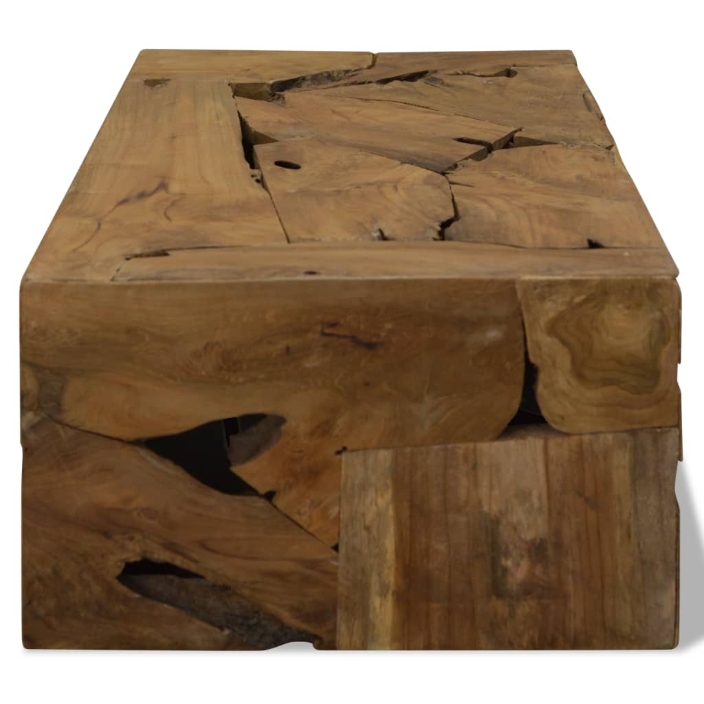 Salontafel 90x50x30 cm echt teakhout bruin is nu te koop bij PeponiXL, paradijselijk wonen!