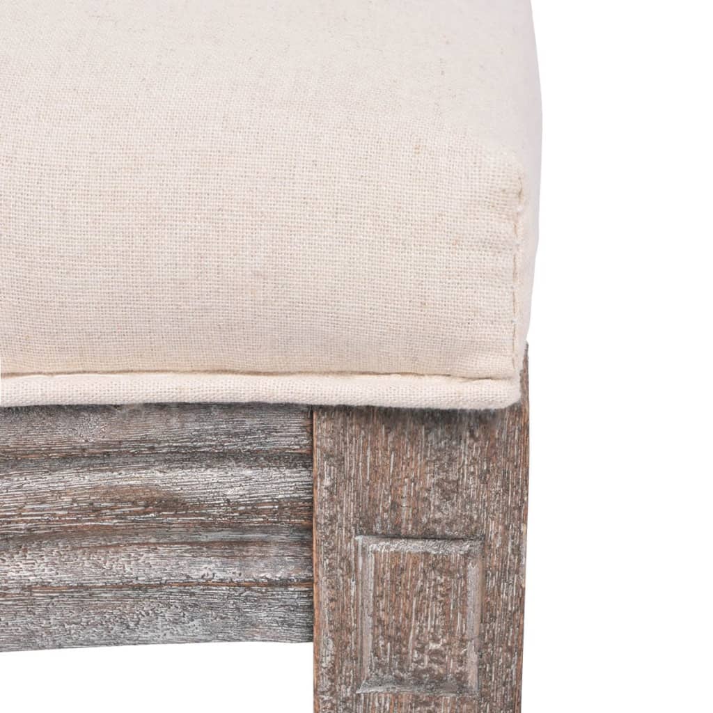 Eetkamerstoelen 6 st stof crèmekleurig is nu te koop bij PeponiXL, paradijselijk wonen!