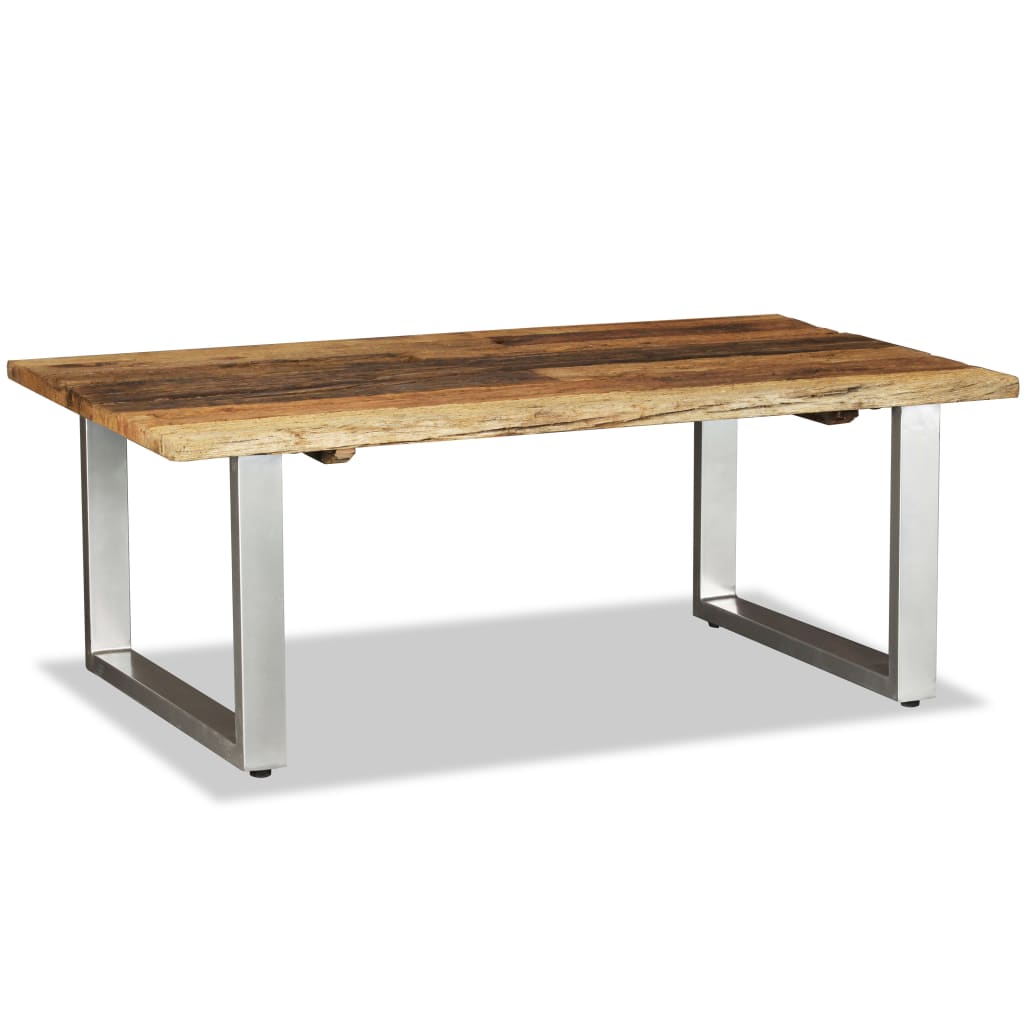 Salontafel 100x60x38 cm massief gerecycled hout is nu te koop bij PeponiXL, paradijselijk wonen!