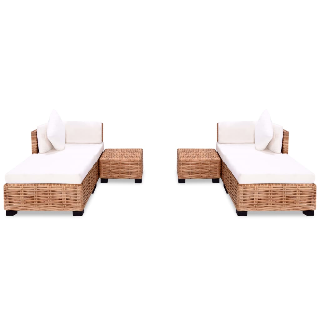 Loungeset natuurlijk rattan 16-delig is nu te koop bij PeponiXL, paradijselijk wonen!