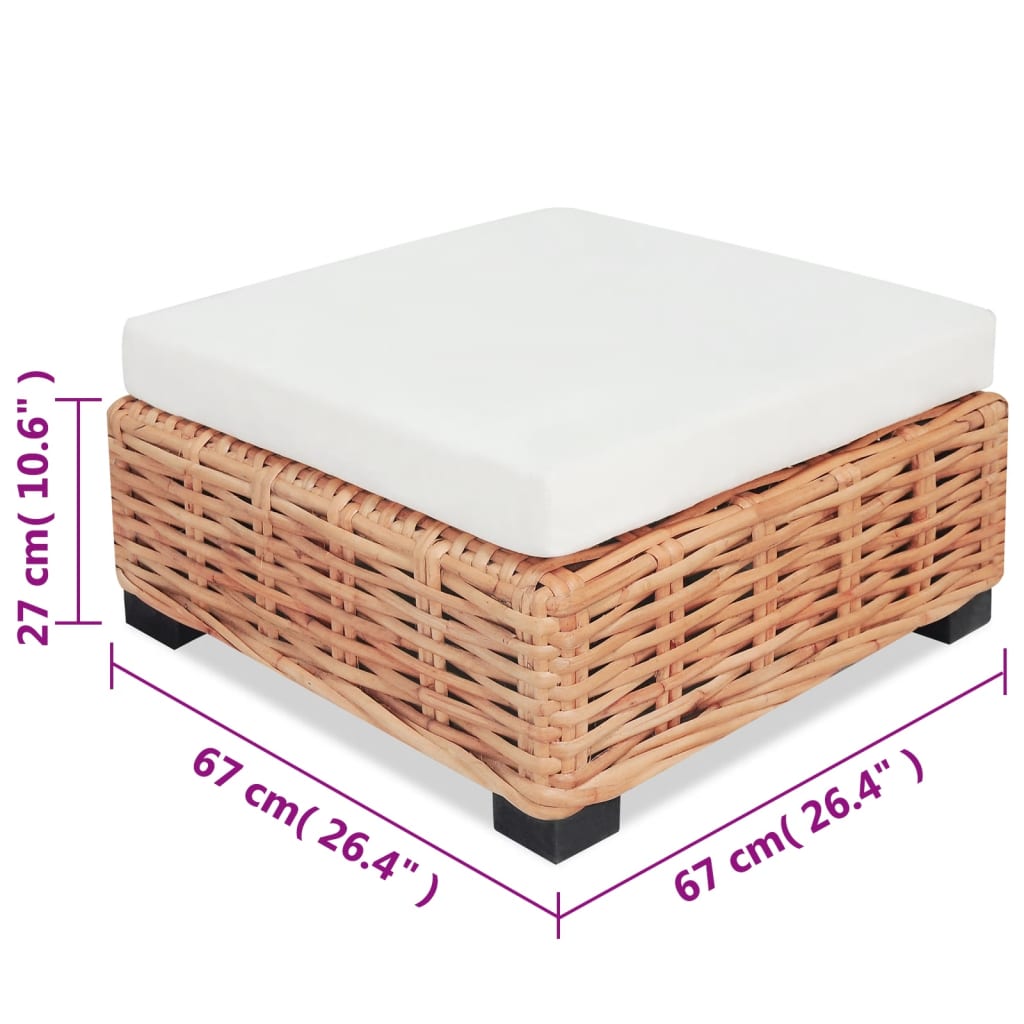 Loungeset natuurlijk rattan 16-delig is nu te koop bij PeponiXL, paradijselijk wonen!