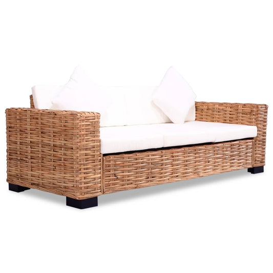 3-zitsbank natuurlijk rattan is nu te koop bij PeponiXL, paradijselijk wonen!