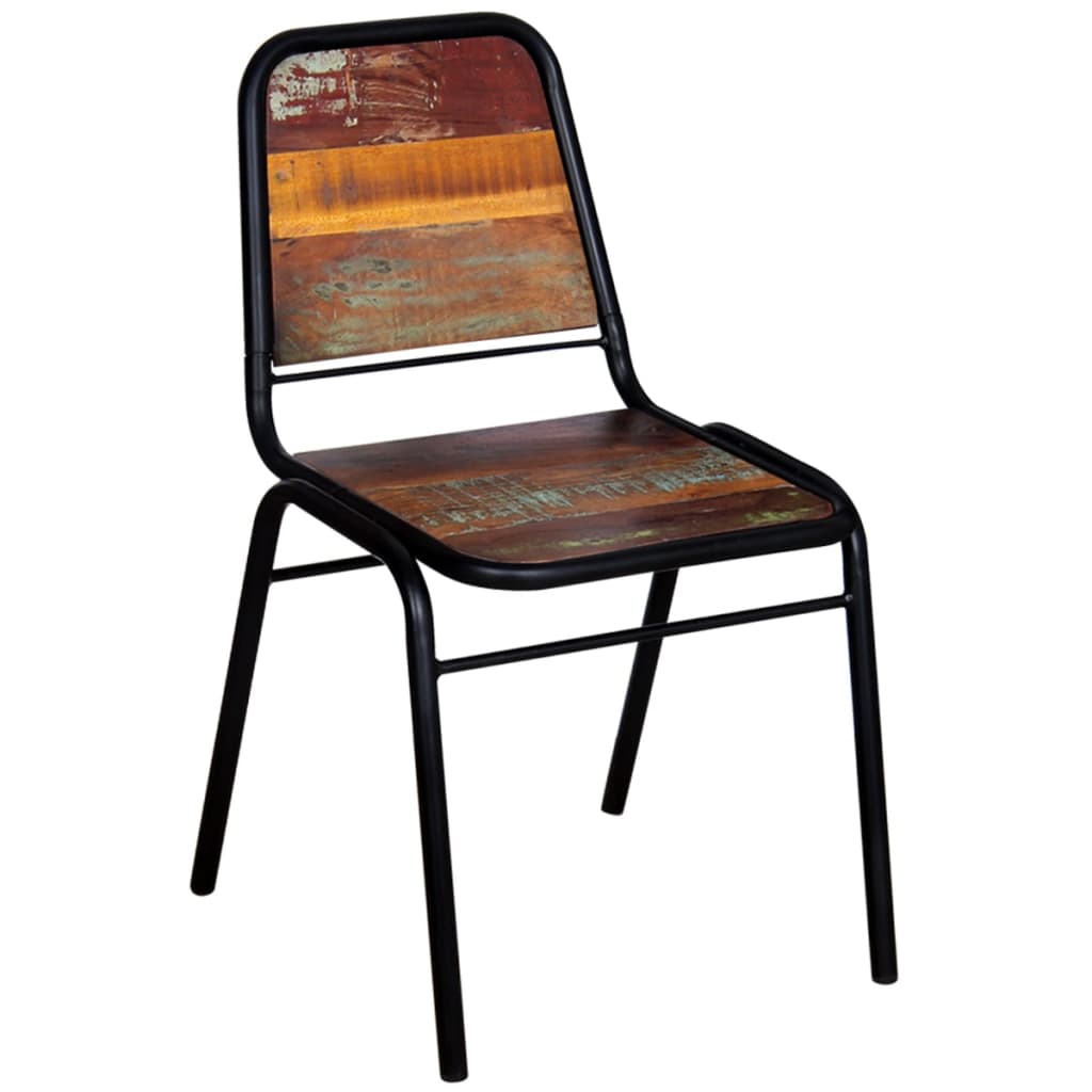 Eetkamerstoelen 4 st massief gerecycled hout is nu te koop bij PeponiXL, paradijselijk wonen!