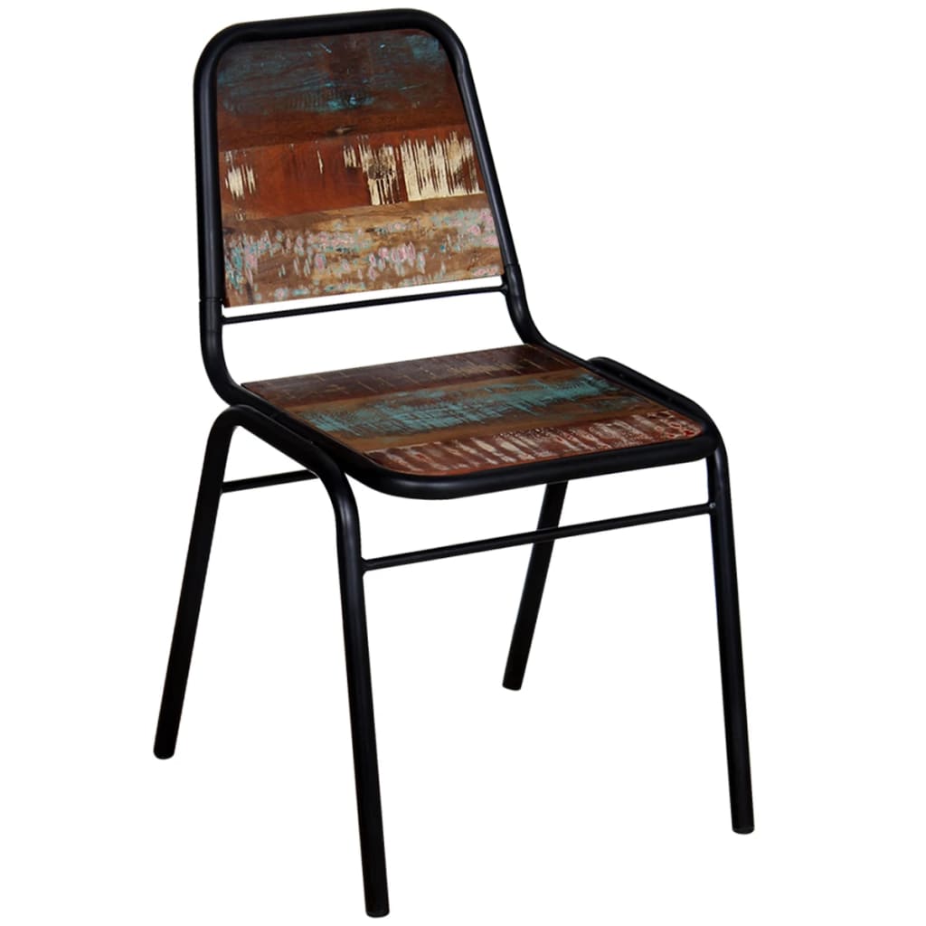 Eetkamerstoelen 6 st massief gerecycled hout is nu te koop bij PeponiXL, paradijselijk wonen!