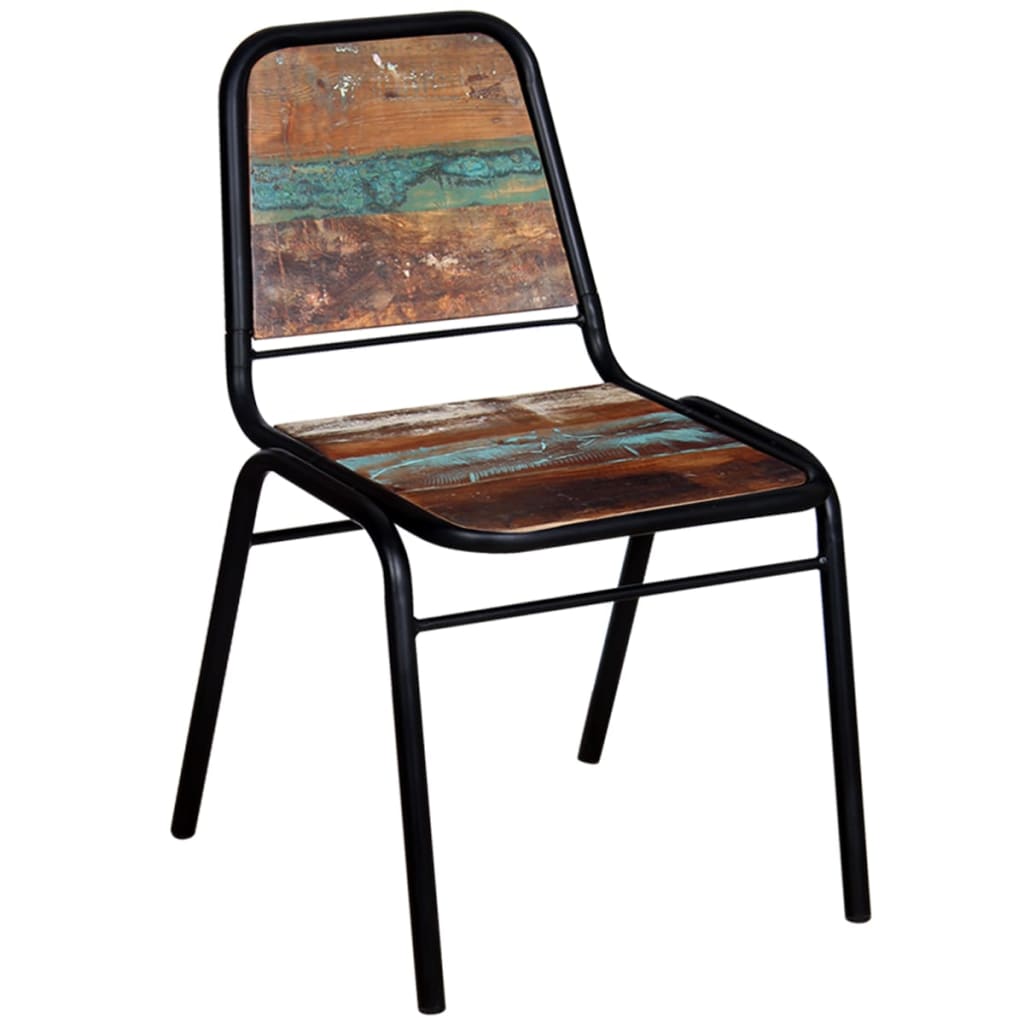 Eetkamerstoelen 6 st massief gerecycled hout is nu te koop bij PeponiXL, paradijselijk wonen!