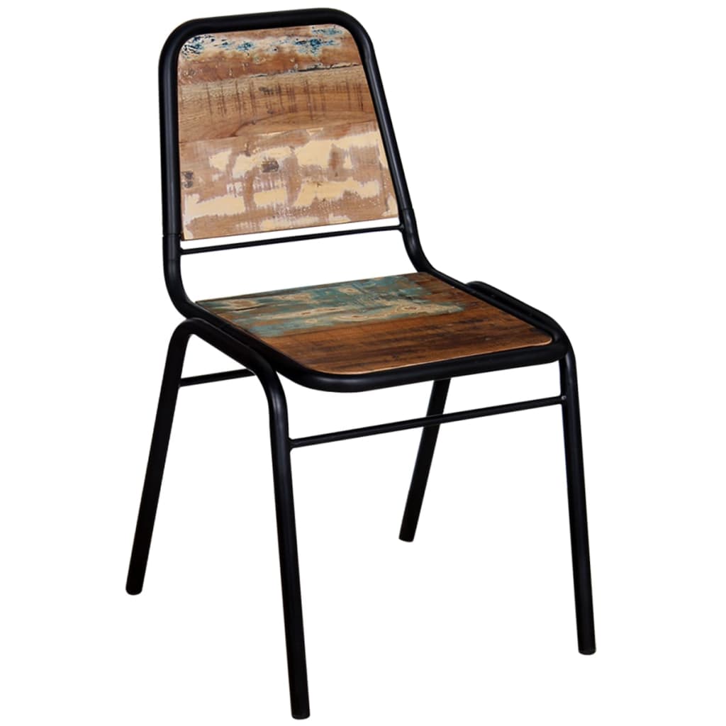 Eetkamerstoelen 6 st massief gerecycled hout is nu te koop bij PeponiXL, paradijselijk wonen!