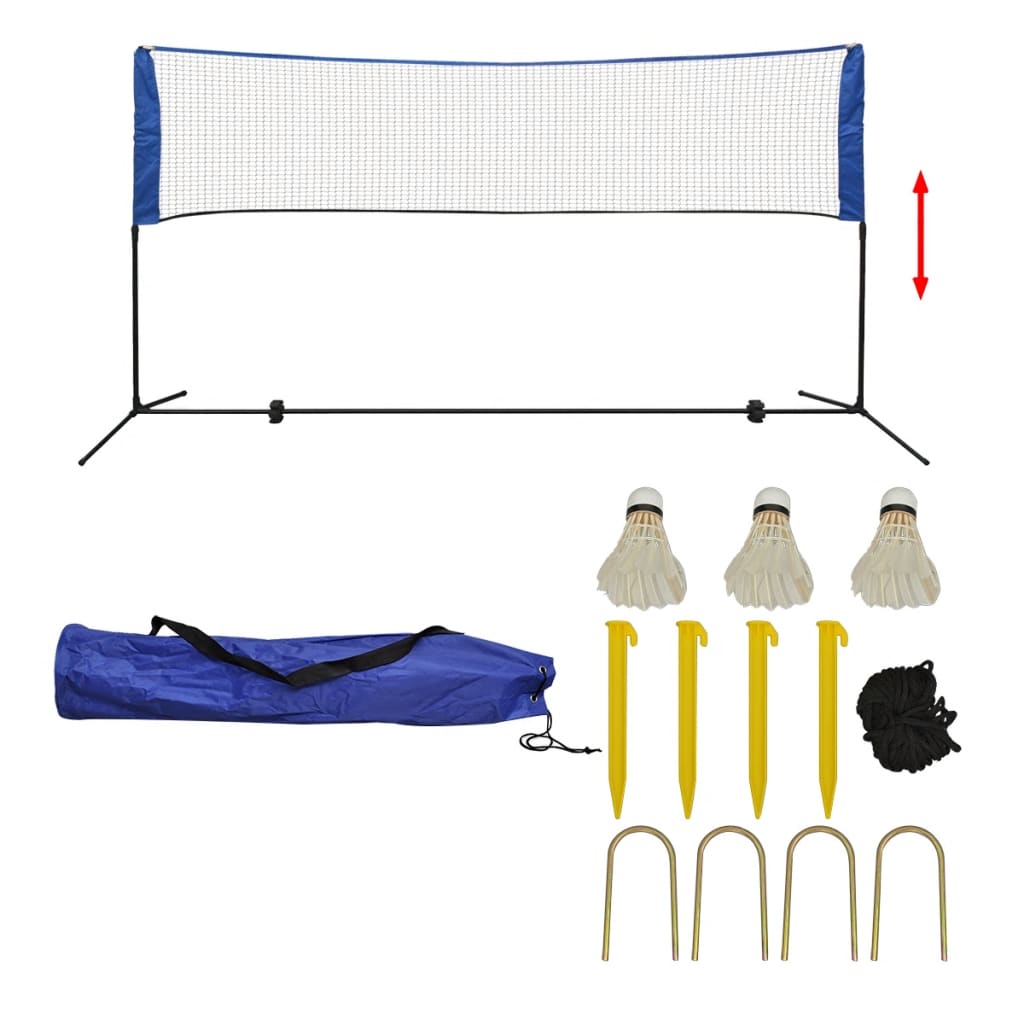 Badminton net met shuttles 300x155 cm is nu te koop bij PeponiXL, paradijselijk wonen!