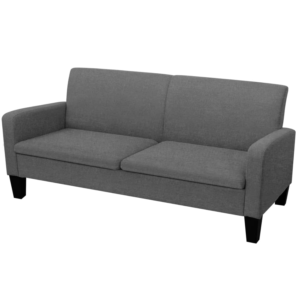 Driezitsbank 180x65x76 cm donkergrijs is nu te koop bij PeponiXL, paradijselijk wonen!