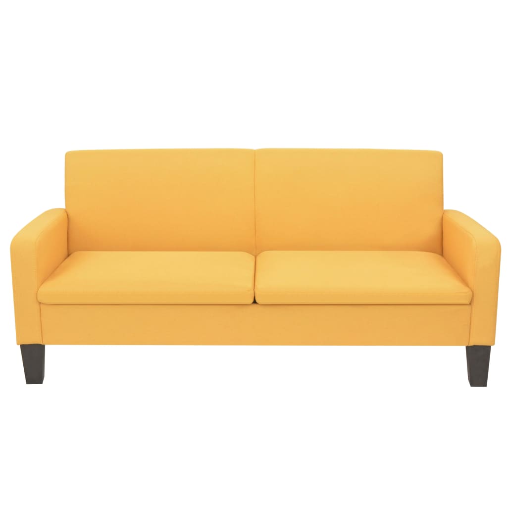 Driezitsbank 180x65x76 cm geel is nu te koop bij PeponiXL, paradijselijk wonen!