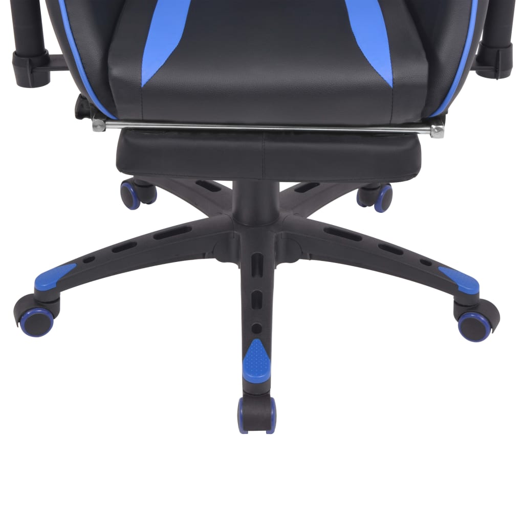 Bureau-/gamestoel verstelbaar met voetensteun blauw is nu te koop bij PeponiXL, paradijselijk wonen!