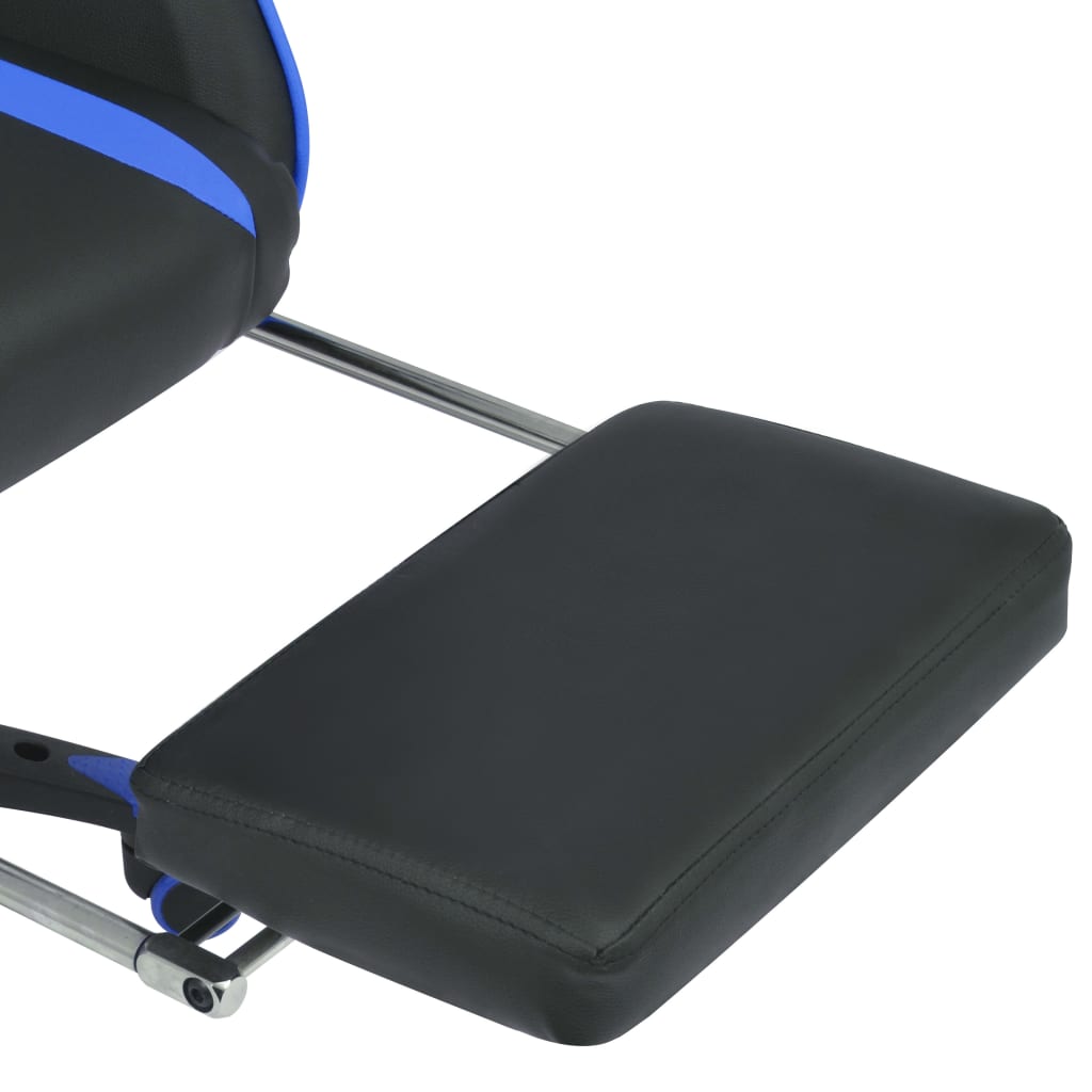 Bureau-/gamestoel verstelbaar met voetensteun blauw is nu te koop bij PeponiXL, paradijselijk wonen!