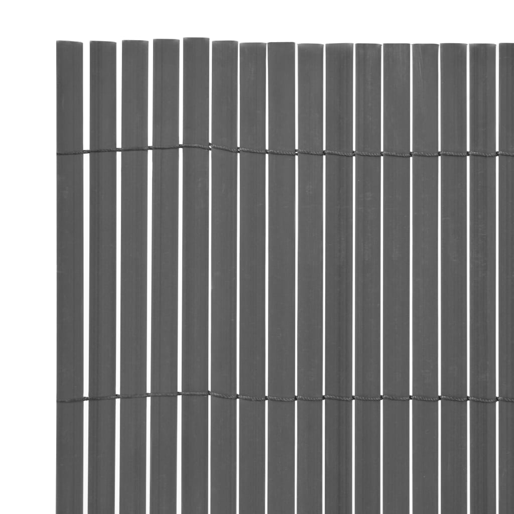 Tuinafscheiding dubbelzijdig 90x300 cm PVC grijs is nu te koop bij PeponiXL, paradijselijk wonen!