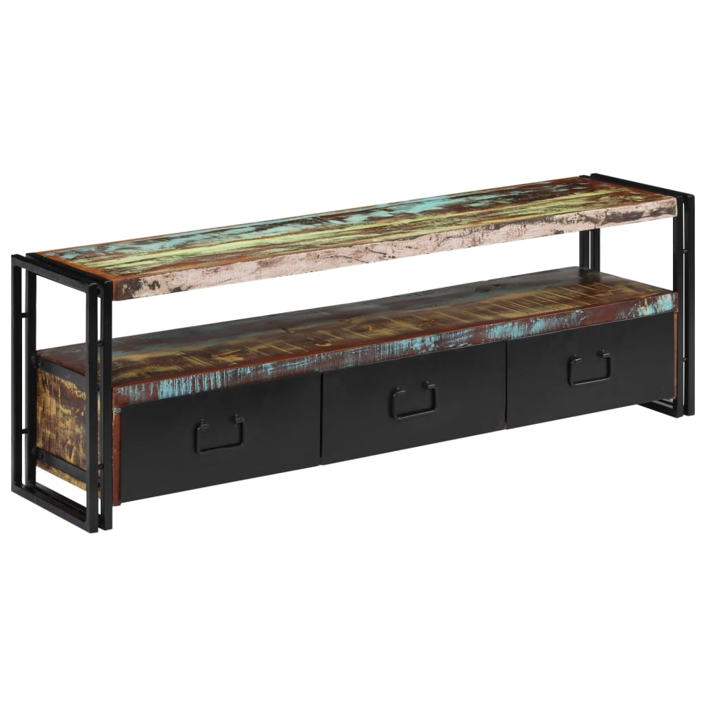 Tv-meubel 120x30x40 cm massief gerecycled hout is nu te koop bij PeponiXL, paradijselijk wonen!
