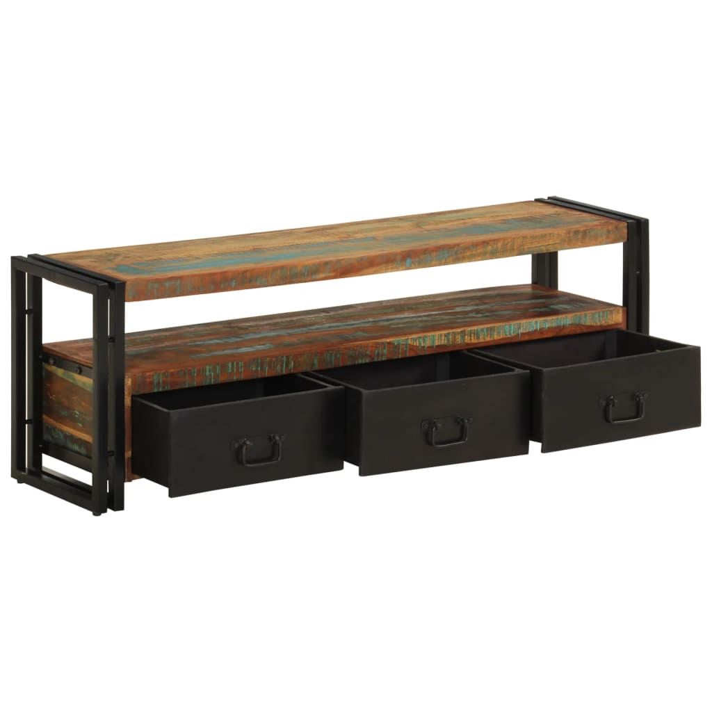 Tv-meubel 120x30x40 cm massief gerecycled hout is nu te koop bij PeponiXL, paradijselijk wonen!