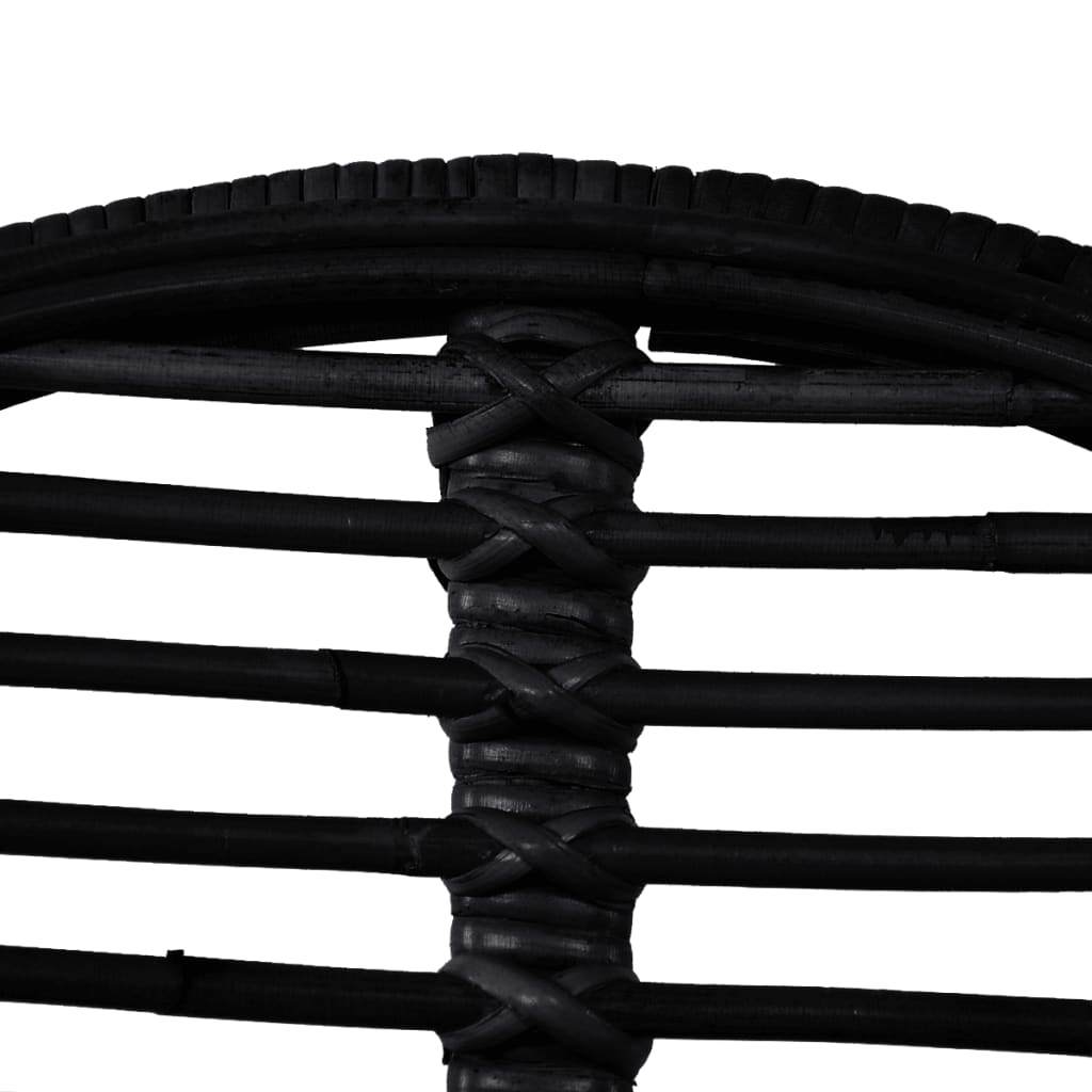 Eetkamerstoelen 2 st natuurlijk rattan zwart is nu te koop bij PeponiXL, paradijselijk wonen!