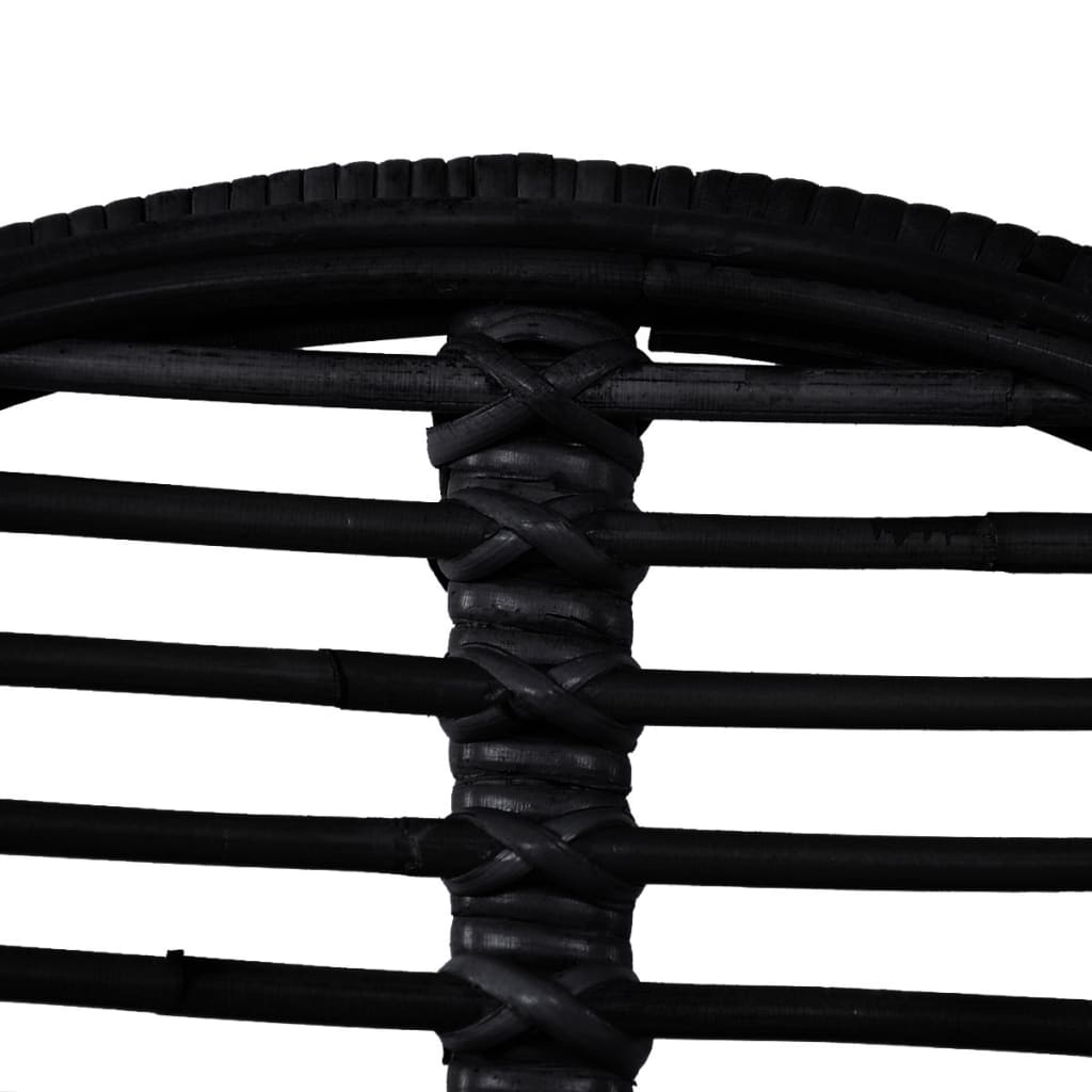 Eetkamerstoelen 4 st natuurlijk rattan zwart is nu te koop bij PeponiXL, paradijselijk wonen!