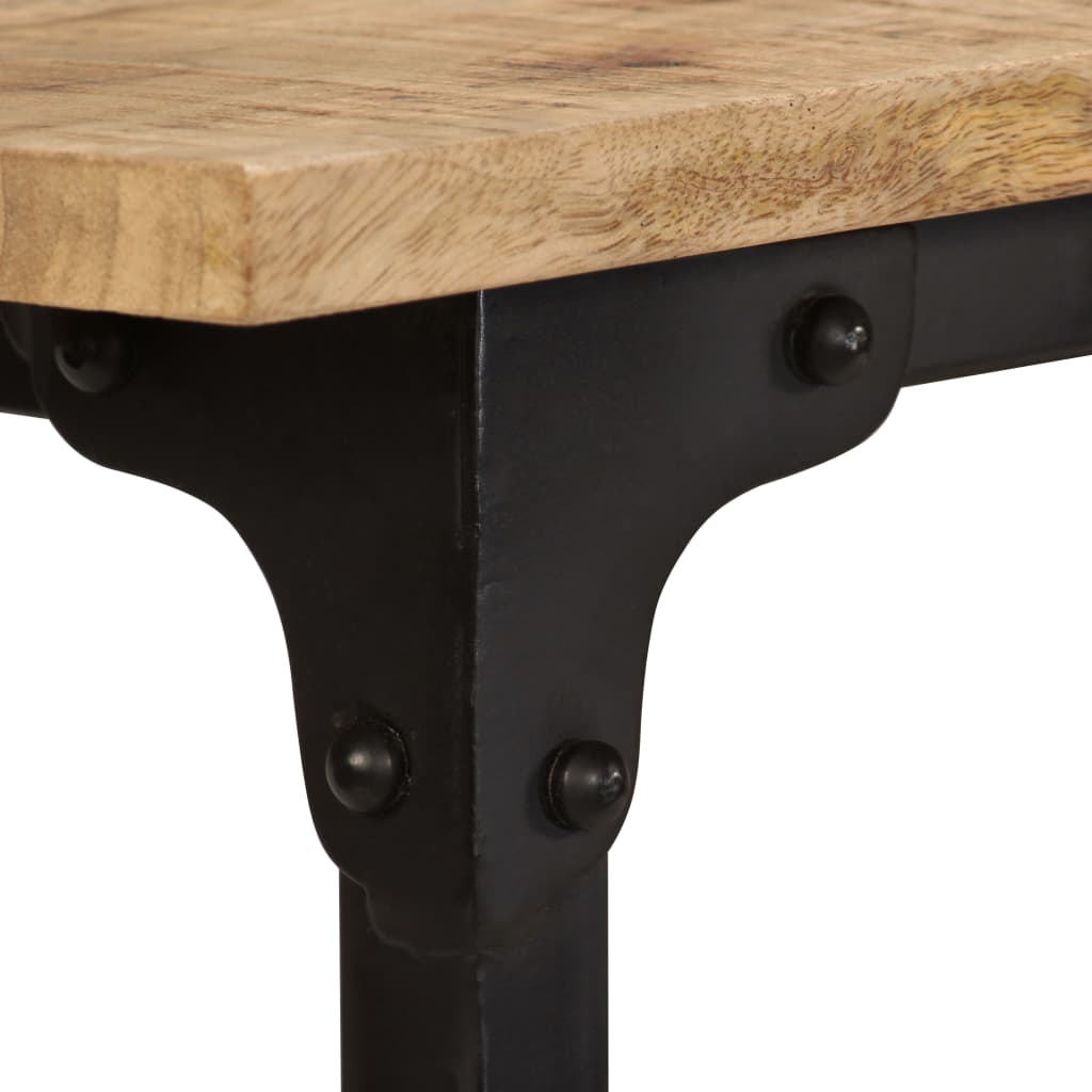 Bureau met inklapbaar krukje 115x50x76 cm massief mangohout is nu te koop bij PeponiXL, paradijselijk wonen!