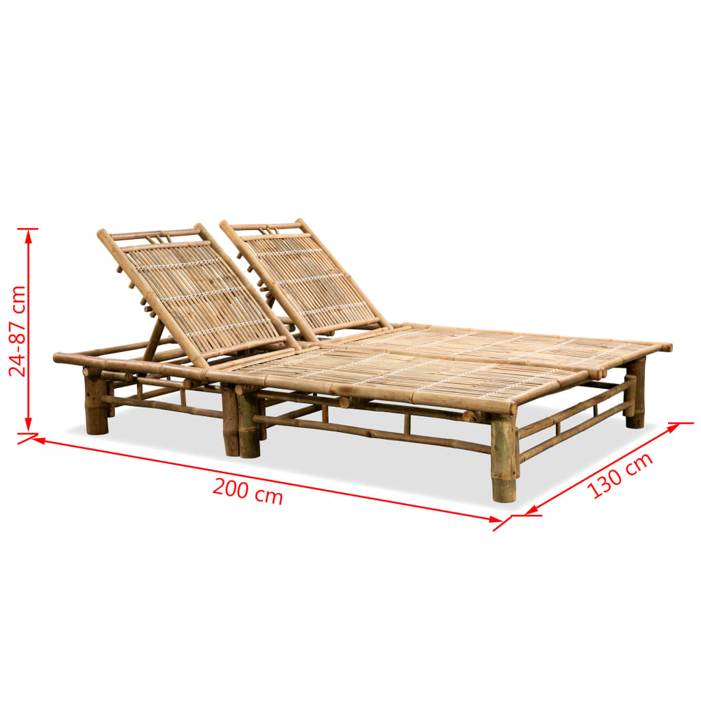 Ligbed tweepersoons bamboe is nu te koop bij PeponiXL, paradijselijk wonen!