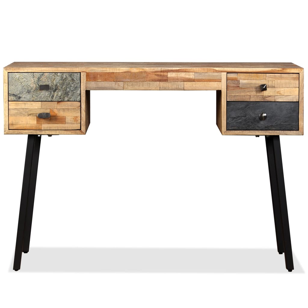 Schrijftafel 110x50x76 cm massief gerecycled teakhout is nu te koop bij PeponiXL, paradijselijk wonen!