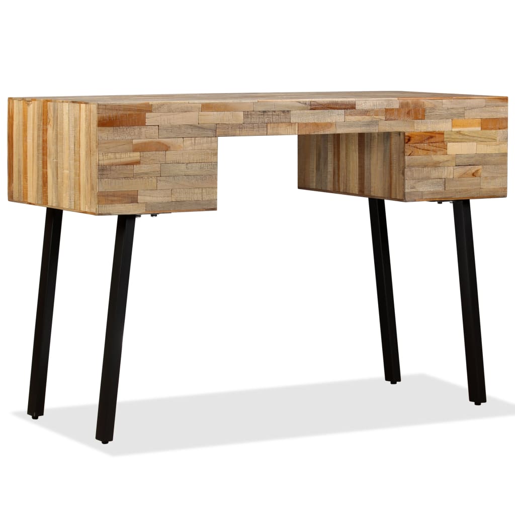 Schrijftafel 110x50x76 cm massief gerecycled teakhout is nu te koop bij PeponiXL, paradijselijk wonen!