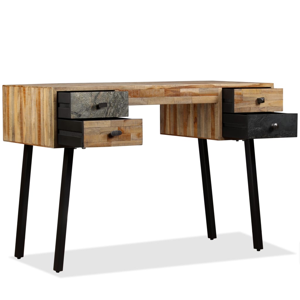 Schrijftafel 110x50x76 cm massief gerecycled teakhout is nu te koop bij PeponiXL, paradijselijk wonen!