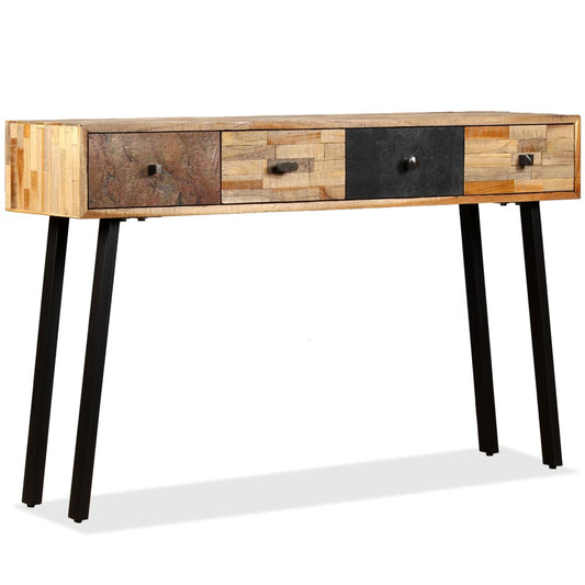Wandtafel 120x30x76 cm massief gerecycled teakhout is nu te koop bij PeponiXL, paradijselijk wonen!