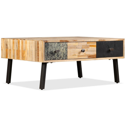Salontafel 90x65x40 cm massief gerecycled teakhout is nu te koop bij PeponiXL, paradijselijk wonen!