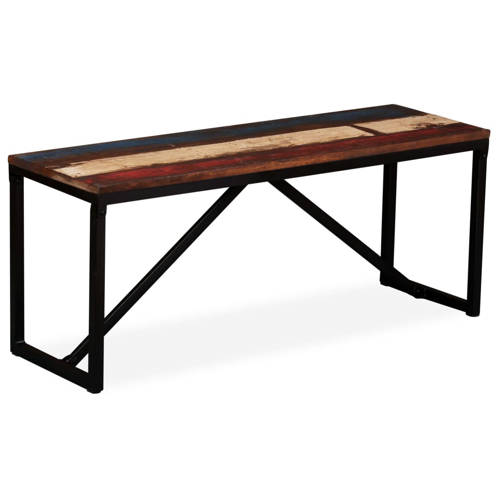 Bankje 110x35x45 cm massief gerecycled hout is nu te koop bij PeponiXL, paradijselijk wonen!