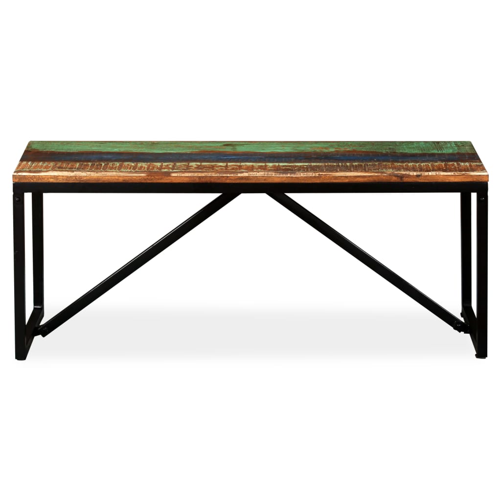 Bankje 110x35x45 cm massief gerecycled hout is nu te koop bij PeponiXL, paradijselijk wonen!