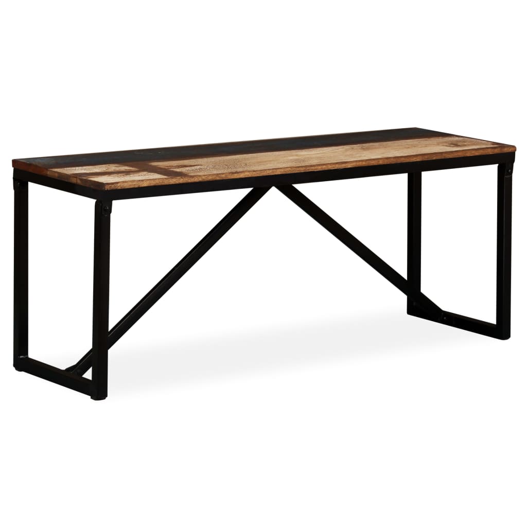 Bankje 110x35x45 cm massief gerecycled hout is nu te koop bij PeponiXL, paradijselijk wonen!
