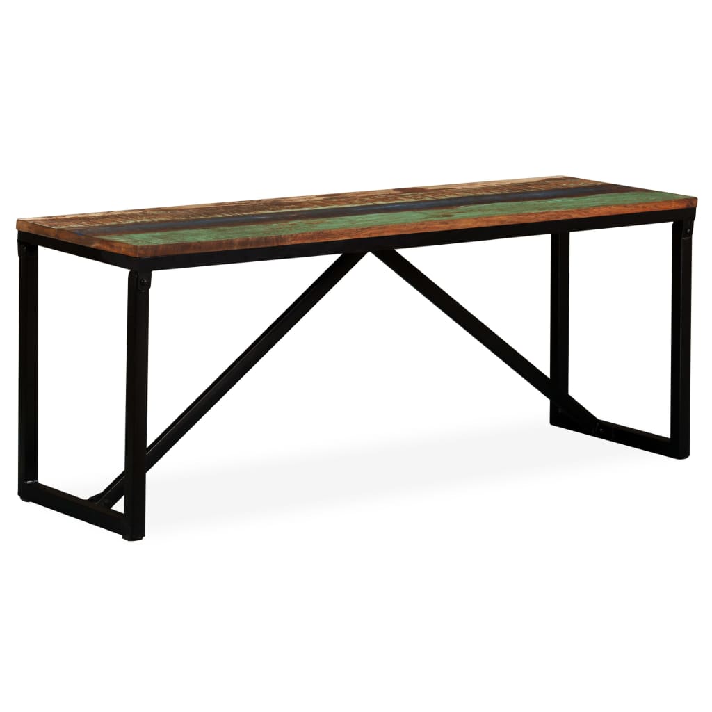 Bankje 110x35x45 cm massief gerecycled hout is nu te koop bij PeponiXL, paradijselijk wonen!