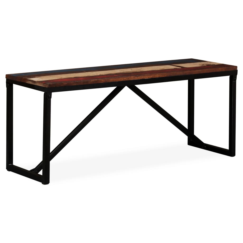 Bankje 110x35x45 cm massief gerecycled hout is nu te koop bij PeponiXL, paradijselijk wonen!