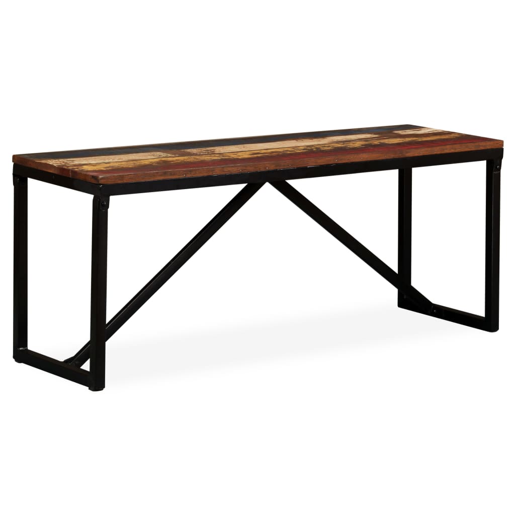 Bankje 110x35x45 cm massief gerecycled hout is nu te koop bij PeponiXL, paradijselijk wonen!