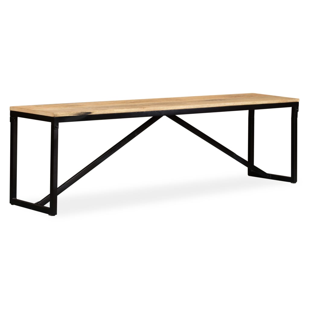 Bankje 160x35x45 cm massief mangohout is nu te koop bij PeponiXL, paradijselijk wonen!