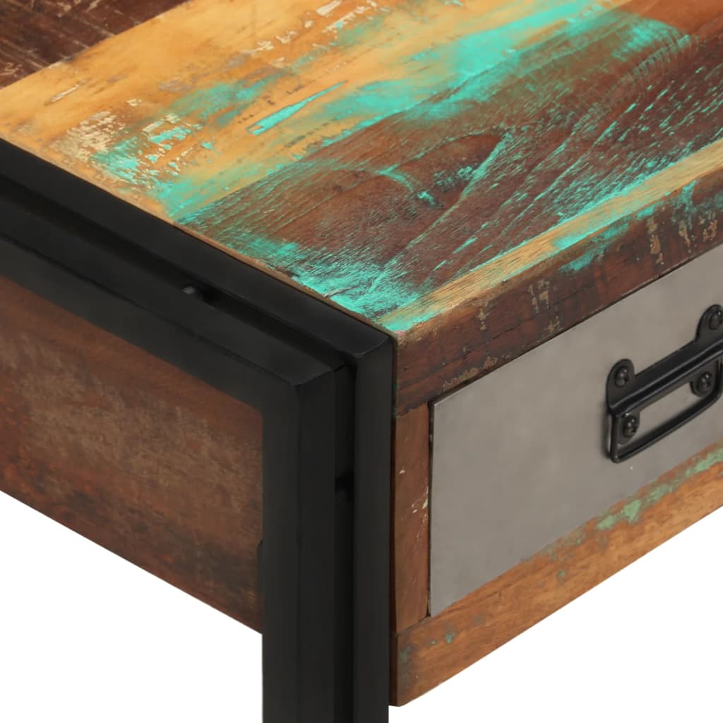 Salontafel met 3 lades 100x50x35 cm massief gerecycled hout is nu te koop bij PeponiXL, paradijselijk wonen!