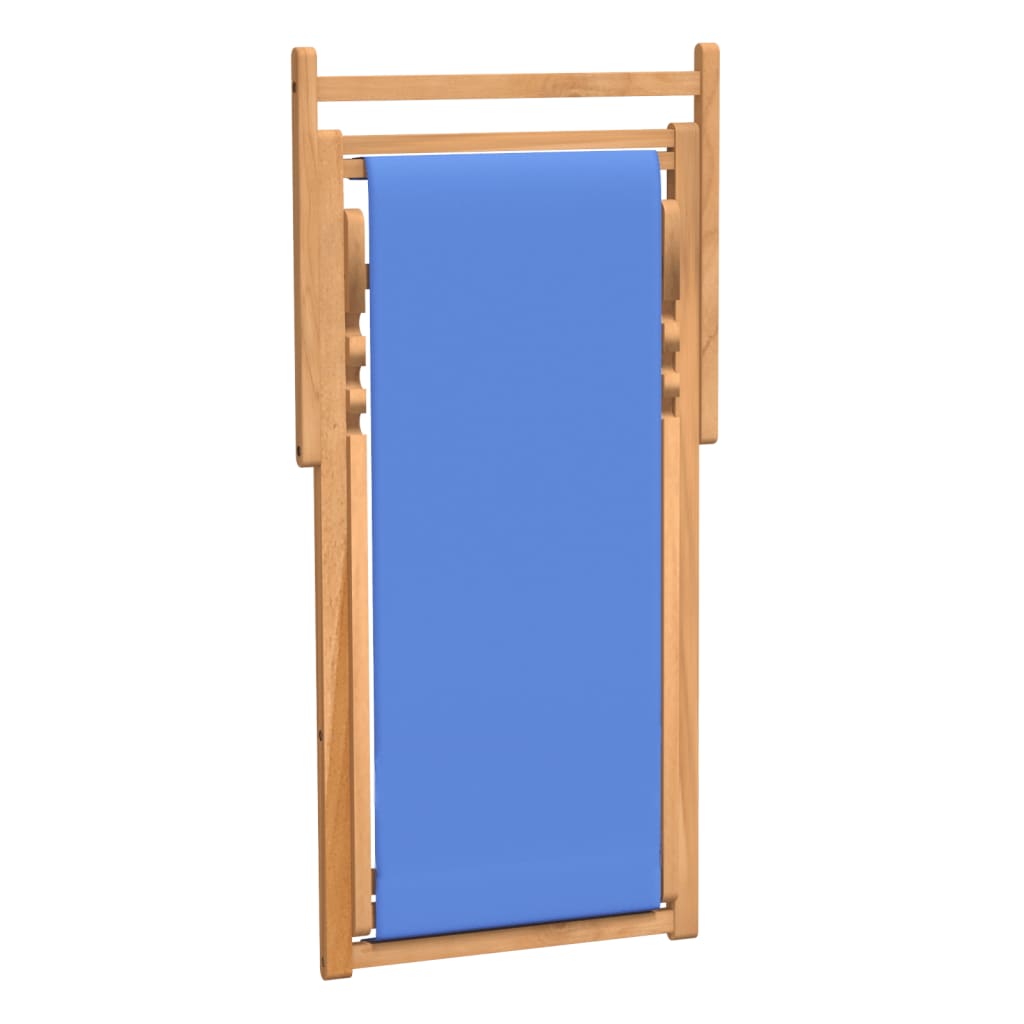 Ligstoel 56x105x96 cm teakhout blauw is nu te koop bij PeponiXL, paradijselijk wonen!