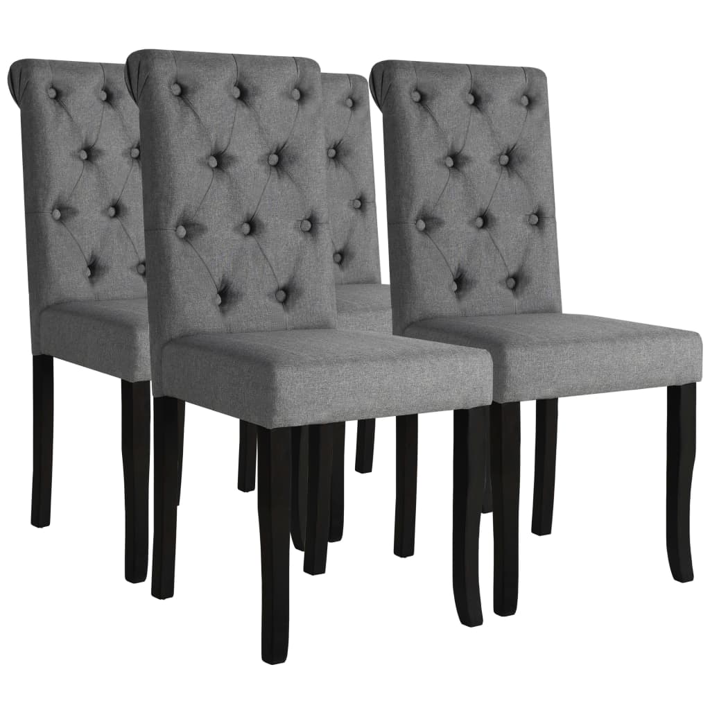 Eetkamerstoelen 4 st stof donkergrijs is nu te koop bij PeponiXL, paradijselijk wonen!
