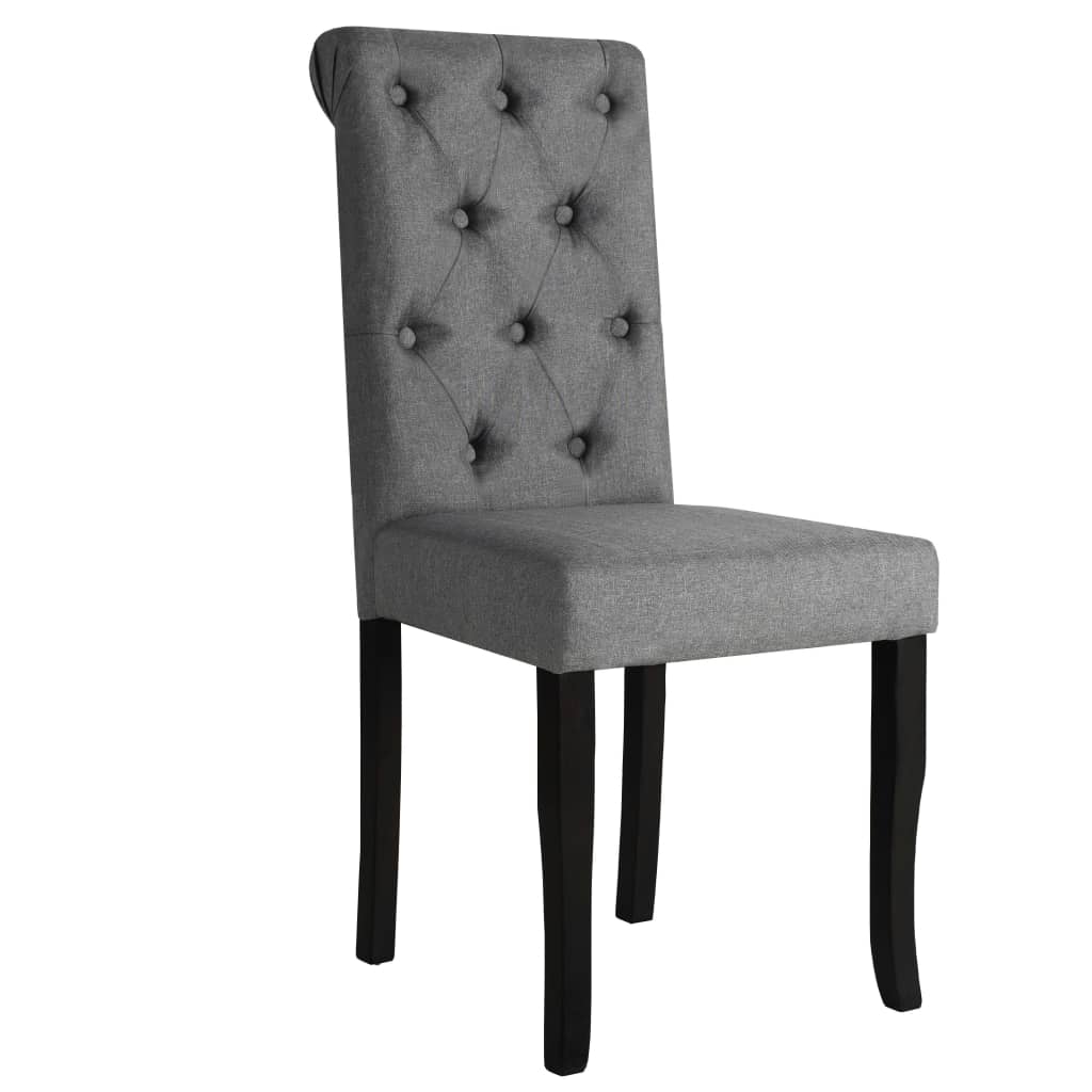 Eetkamerstoelen 4 st stof donkergrijs is nu te koop bij PeponiXL, paradijselijk wonen!
