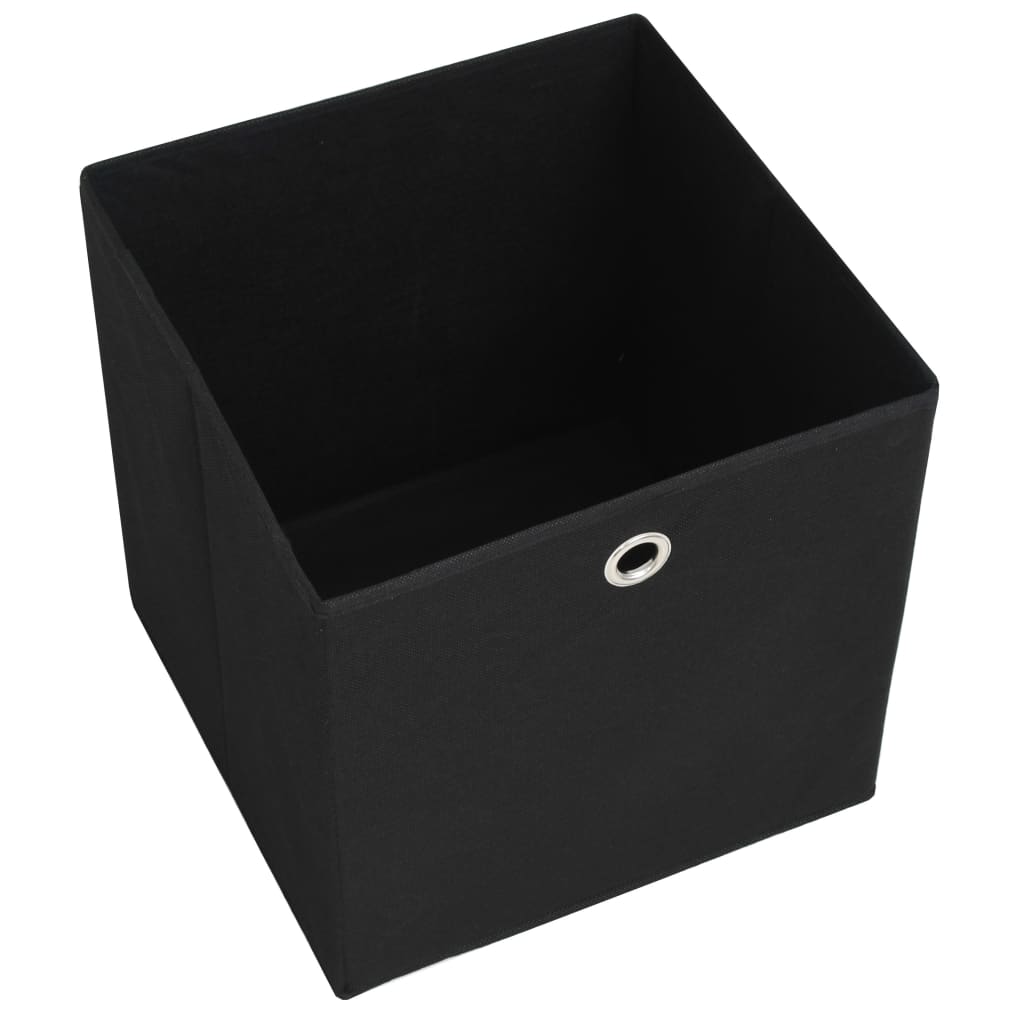 Opbergboxen 10 st 32x32x32 cm nonwoven stof zwart is nu te koop bij PeponiXL, paradijselijk wonen!